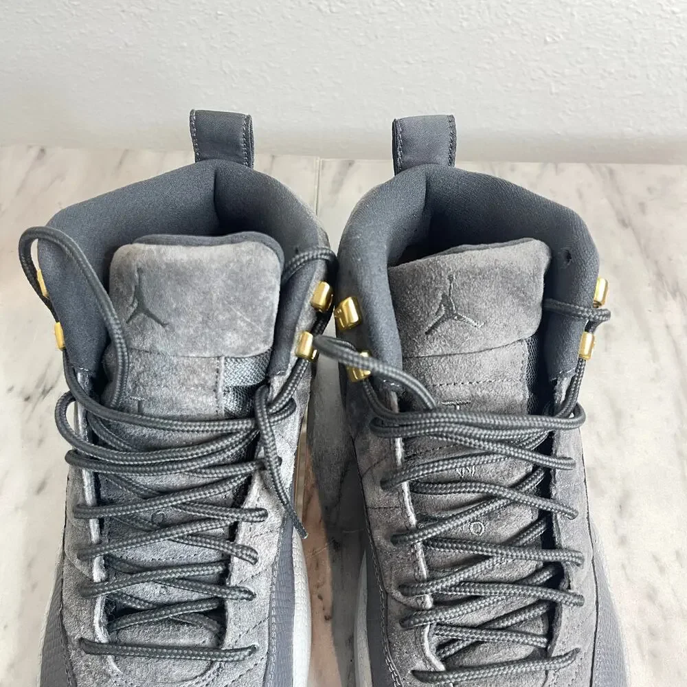 Nike Air Jordan 12 Retro Wolf Grey Suede Size 8 Mens Basketball Shoes 130690-005